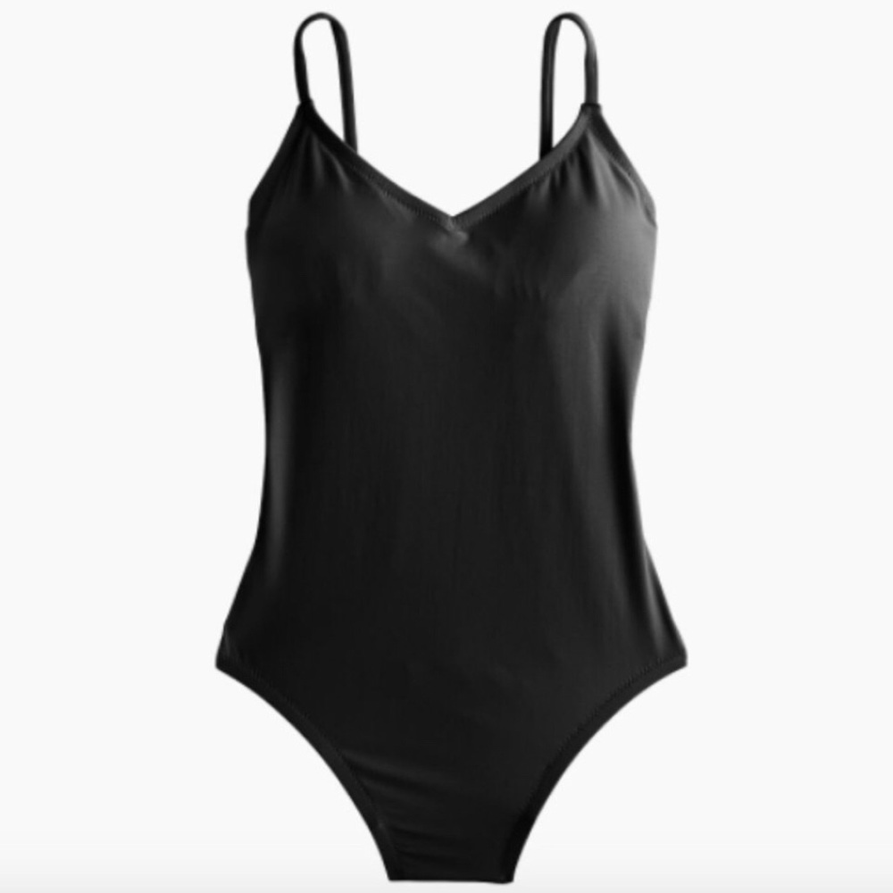 J Crew Ballet One-Piece Swimsuit - Black, 16